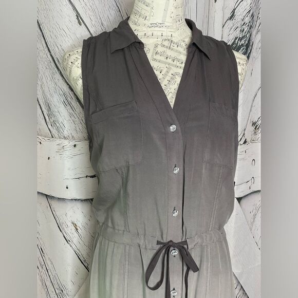 NWT INC International Concepts Gray Ombré Shirt Dress Sleeveless 8 - Picture 4 of 11
